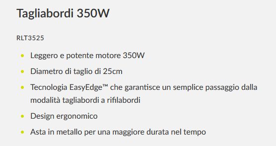 TAGLIABOR350W 25CM RLT3525