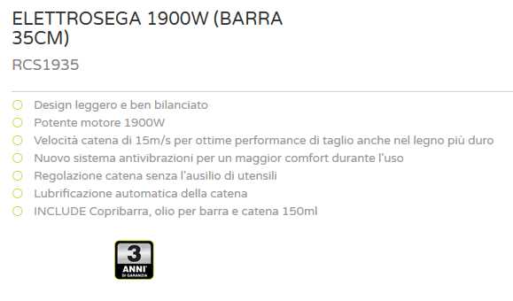 ELETTROSEGA1900W 35RCS1935