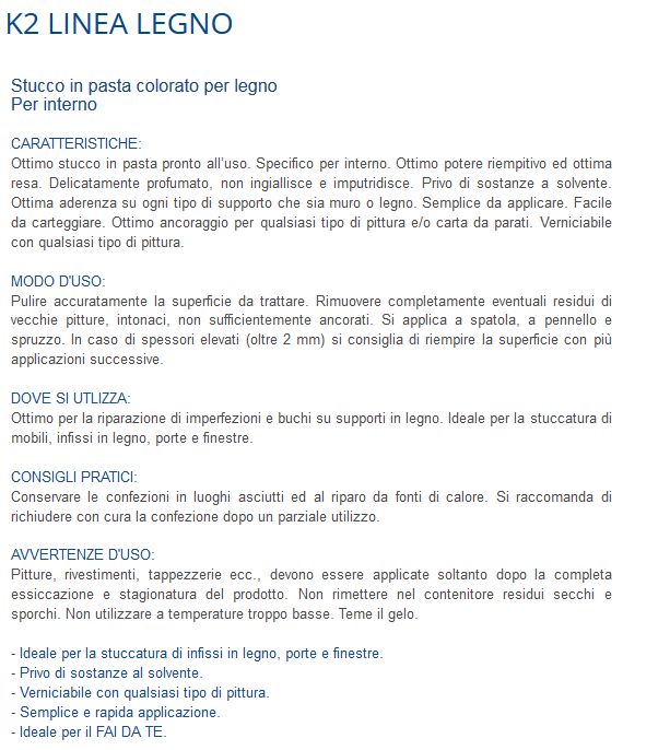 STUCCO K2 ROVERE 500 GR   