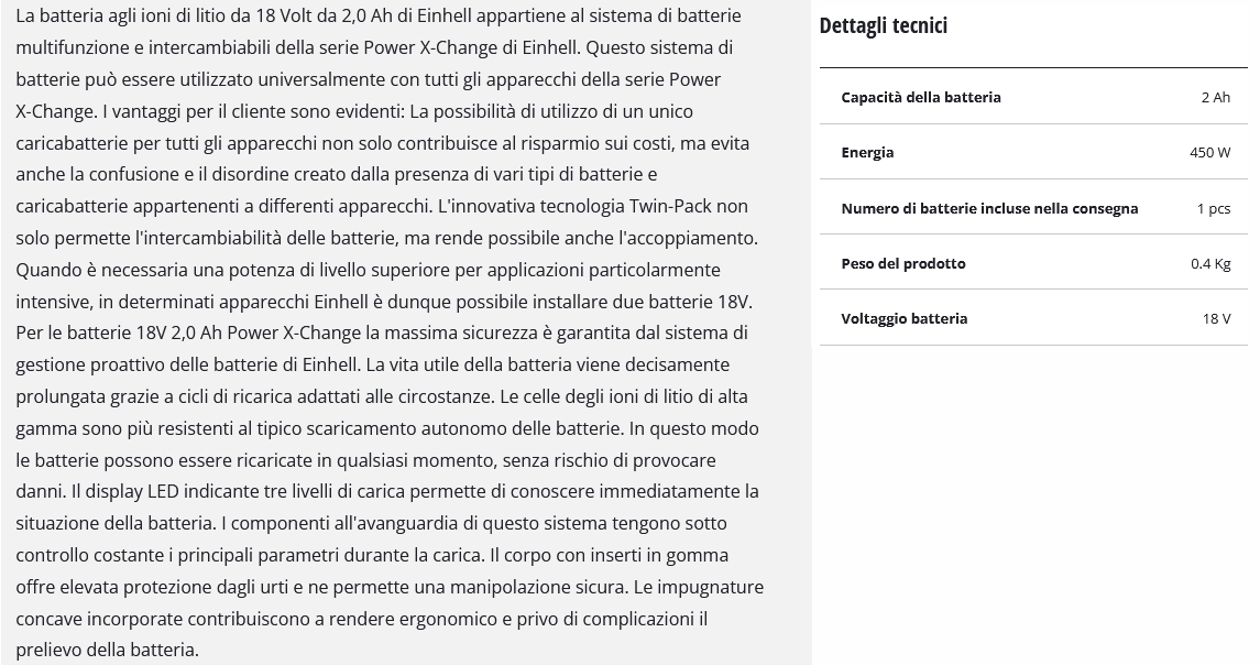 BATTERIA POWER CHANGE 18V 