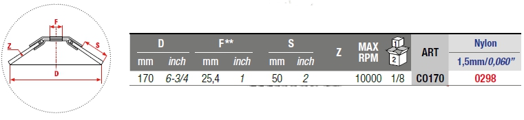 SPAZZOLA PER DECESP NYLON 