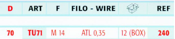 SPAZZ.TAZZA diametro 70  MAZZE RIT