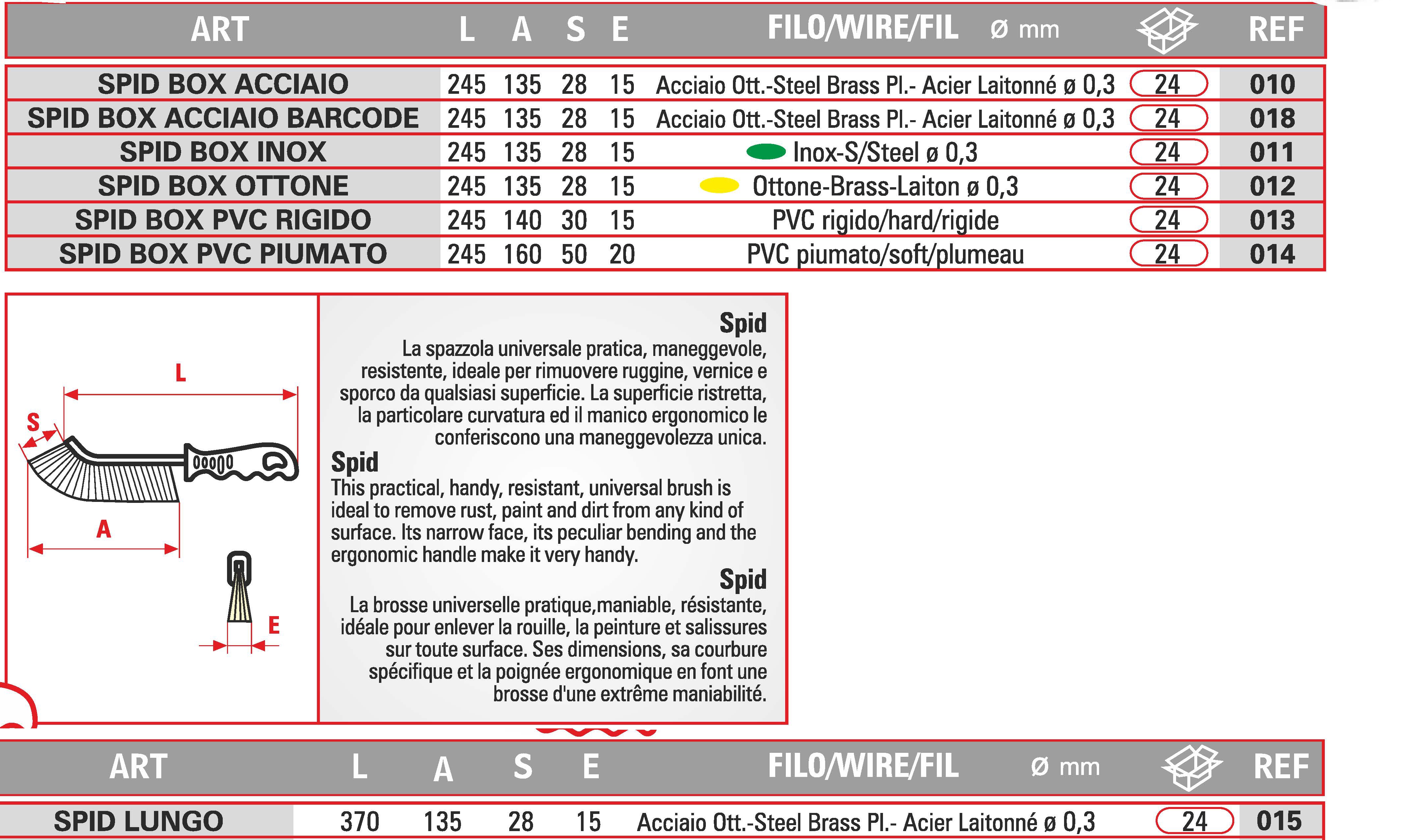 SPAZZOLA SPID PVC PIUMATO 