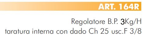 REGOLATORE GAS BP 3 KG/H  
