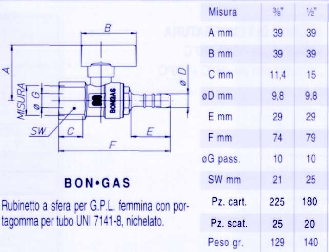 VALVOLA DR GPL PORT F 1/2 