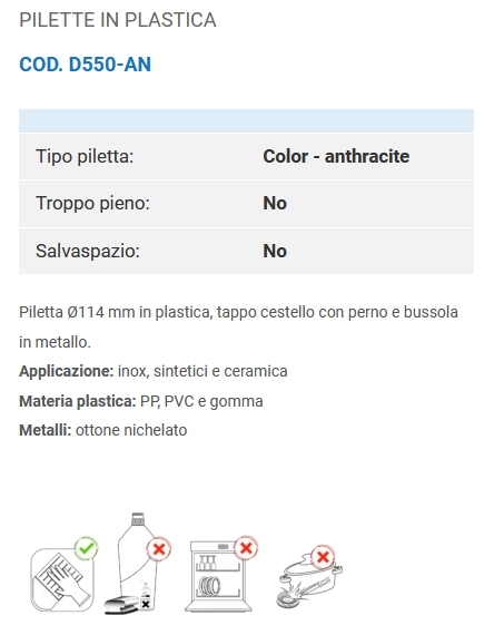 PILET BASKET LAVEL PL ANTR