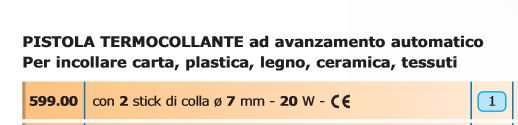 PISTOLA TERMOCOLLANTE diametro 7MM