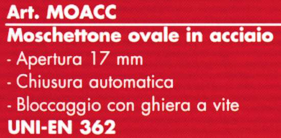 MOSCHETTONE ZINCATO OVALE 