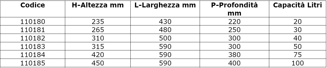 CASS. VASO APERTO INOX 20L