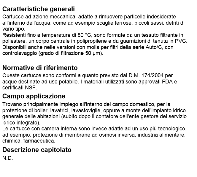 CARTUCCE RETE 5" 50 MICR  