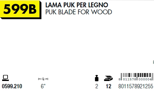 LAMA PUK LEGNO CONF DA 12P