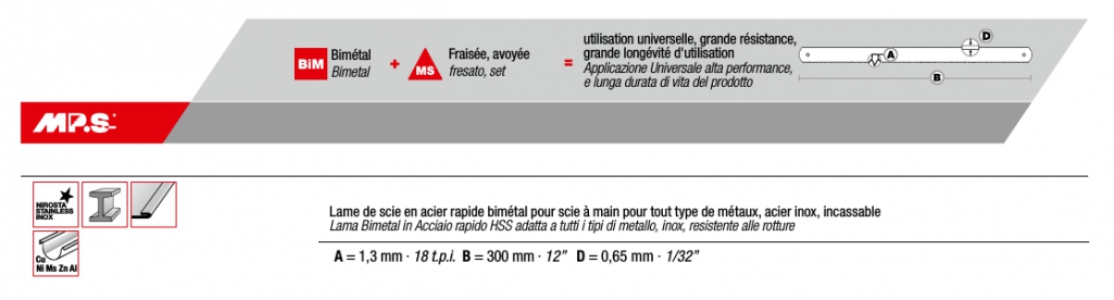 LAMA SEGHETTO BIMETAL  24D