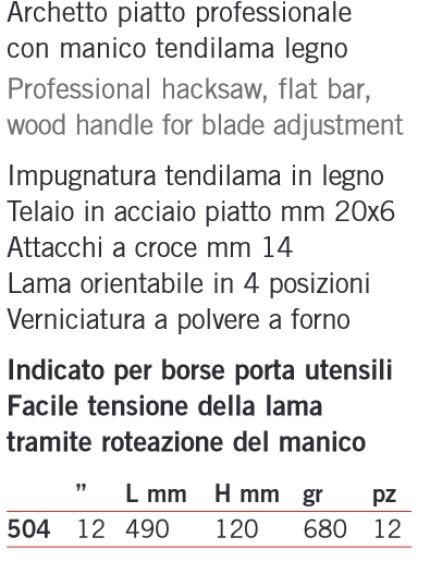 ARCHETTO FERRO CON LAMA   