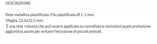 RETE VOLIERA  12x12 50x25M