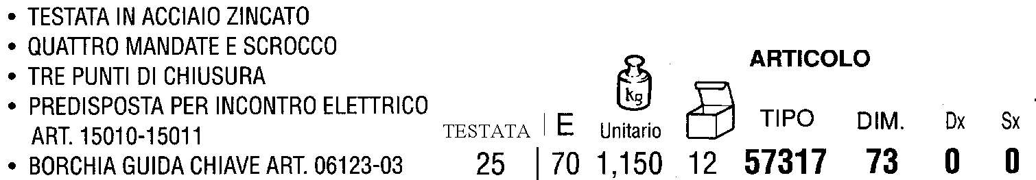 SERR.DOP/MAP 3CH 4M SC T25