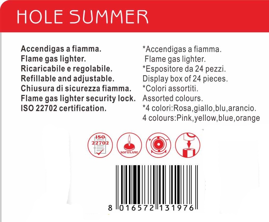 ACCENDIGAS FIAM SUMMER 24P