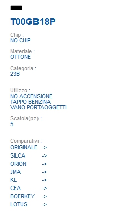 CHIAVE TRASPONDER T00GB18P