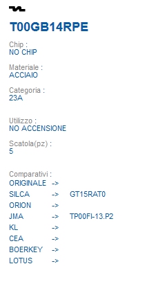 CHIAVE TRASPOND T00GB14RPE