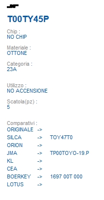 CHIAVE TRASPONDER T00TY45P