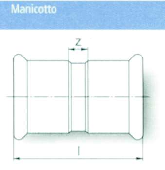 MANICOTTO INOX CON BAT. 22