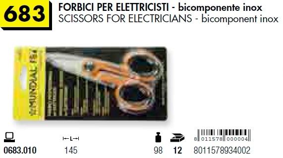 FORBICI ELETTR. INOX 145  