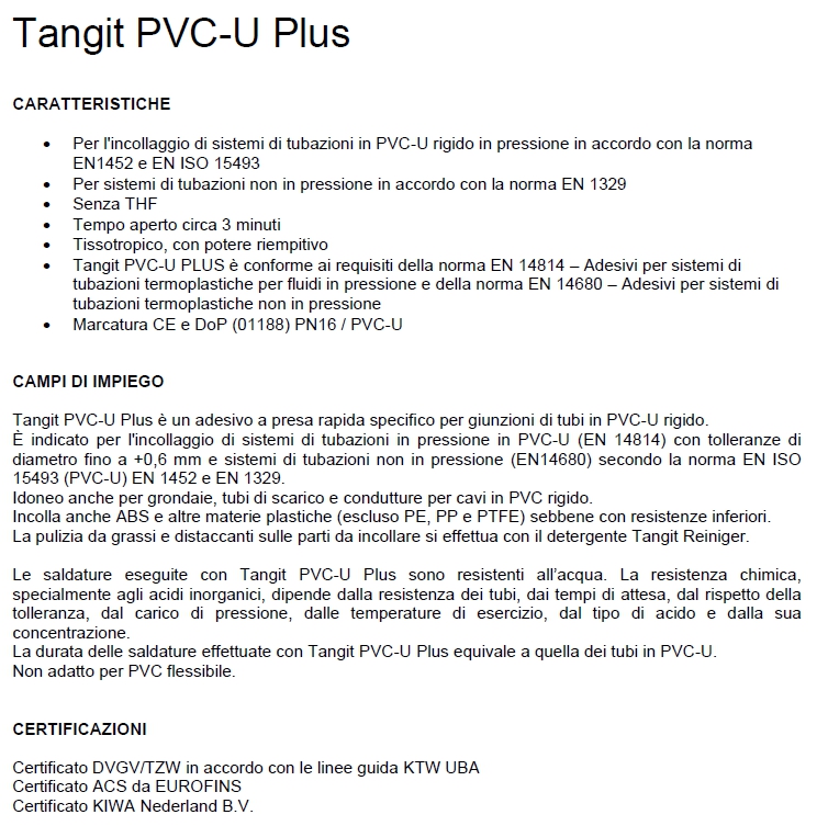 TANGIT PVC THF FREE 500 GR