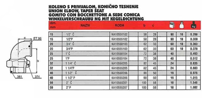 96 GOMITI BOCC ZINC 3/8   