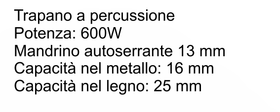 TRAP PERCUS POW30070 600 W