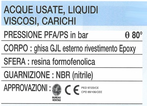 VALV RITEGNO A PALLA 1"   