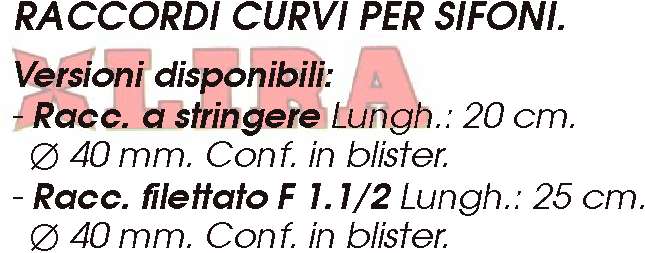 RACC.CURVO A STRING.  diametro  40