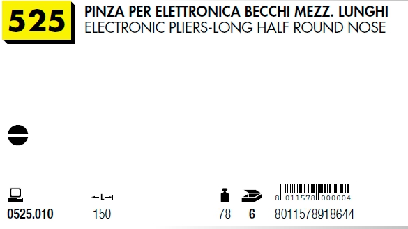PINZ ELET BEC MEZ LUNG 150