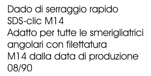 DADO SERRAGGIO RAPID X GWS