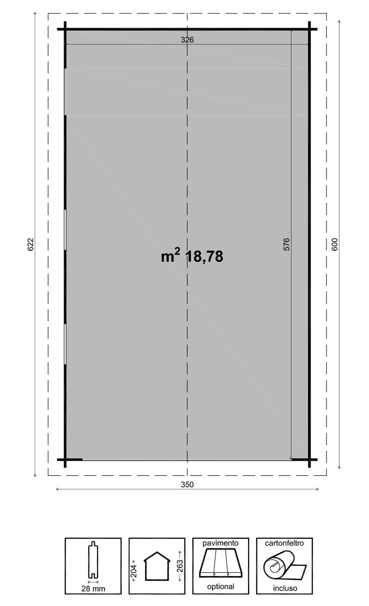 GARAGE CM. 350X600