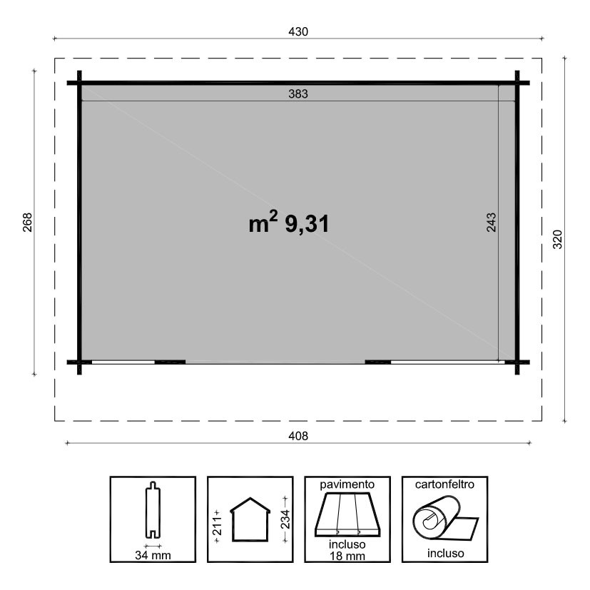 CASETTA CARLA CM 408X268
