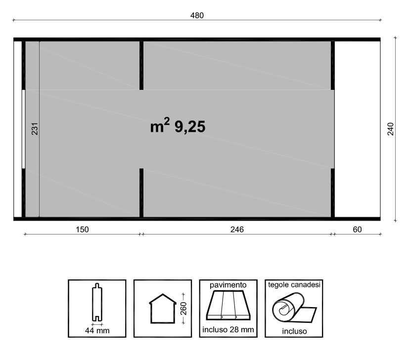 CAMPING POD CM. 240X480