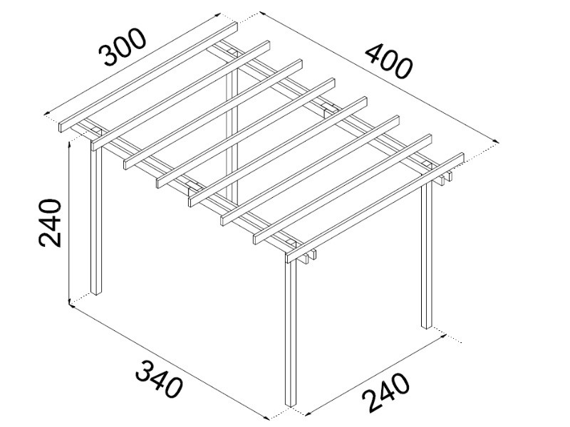 PERGOLA AUTOPORTANTE 300x400