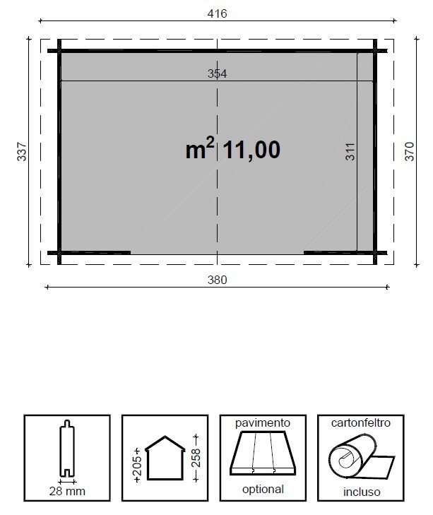 CASETTA DOROTHY CM 380X337