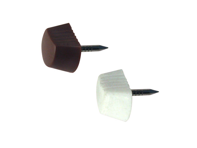 Reggipiano in plastica BIANCO con chiodo fisso.  PZ12