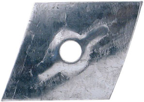 RONDELLE ROMBOIDALI FERRO ZINCATO 30X30MM