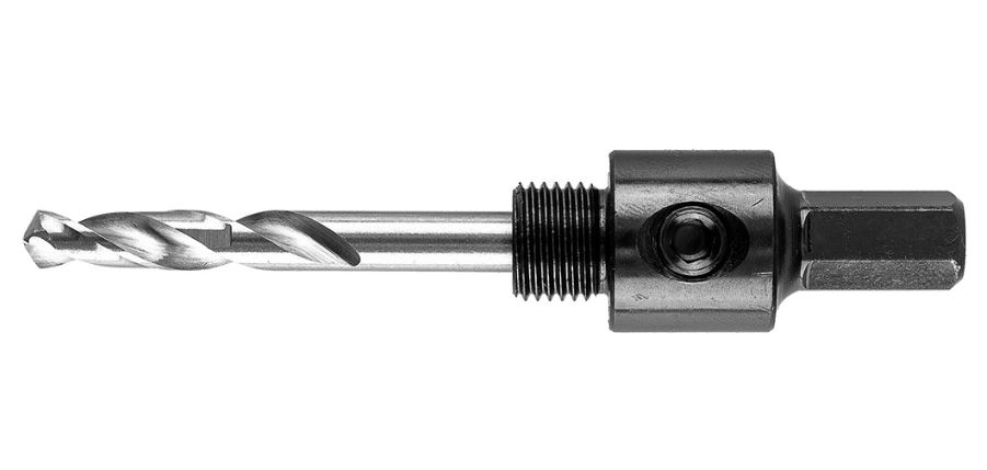 ADATTATORE CON PUNTA PILOTA PER SEGHE A TAZZA BIMETALLICHE 14-30 MM, ATTACCO ESAGONALE - GRAPHITE ART. 56T753