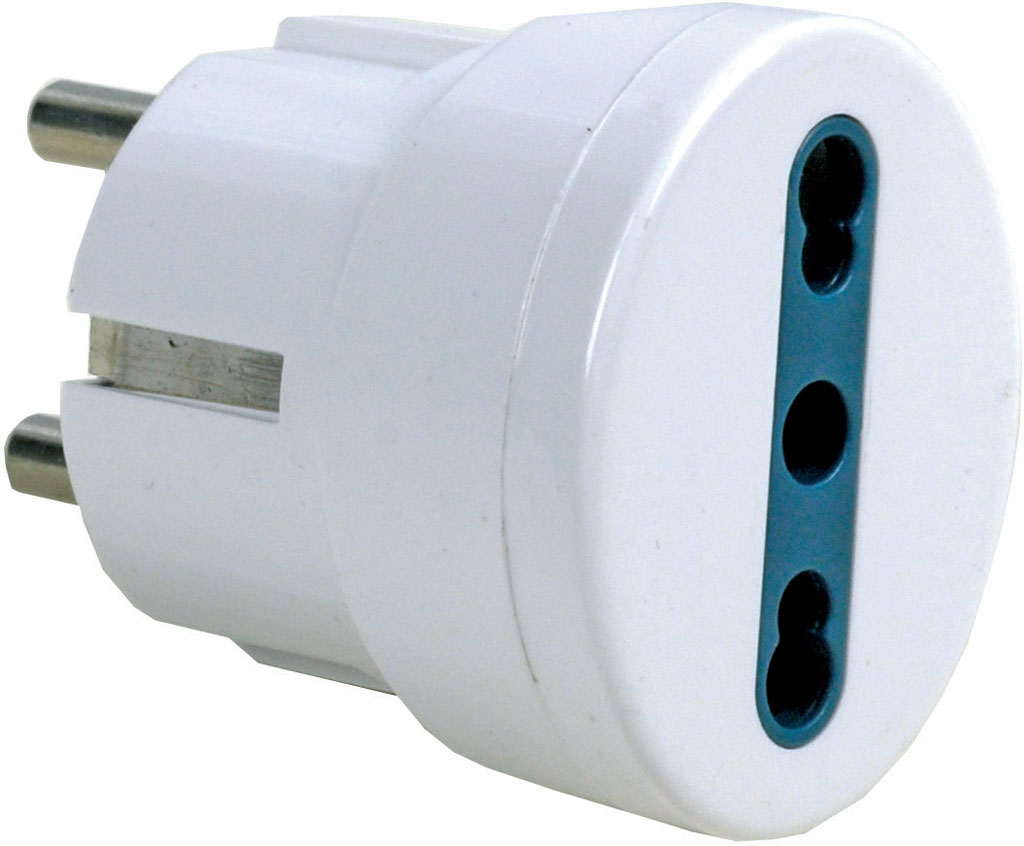 Adattatore semplice MAURER - presa 2P+T 16A bipasso - spina 2P+T 16A Schuko
