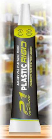 ADESIVO PER PLASTICHE RIGIDE 20ml. COLLA 21. Adesivo da contatto trasparente per plastiche dure o rigide. Asciugatura rapida, re