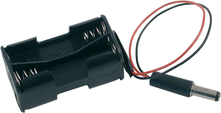 Alimentatore d'emergenza tipo femmina con cavetti e jack per casseforti elettroniche