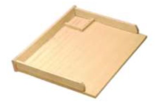 ASSE PER LAVARE CON SPONDA E PORTA SAPONE CM52X40