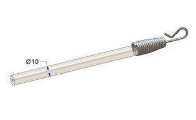 ASTA CRISTAL FRUSTA TIRATENDA TRASPARENTE H125CM