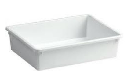 BACINELLA FRIGO 50X34cm h11cm SENZA COPERCHIO BIANCA GIGANPLAST