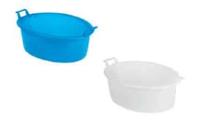 BAGNO OVALE 47/45-AZP 45CM AZZURRO MOBIL PLASTIC