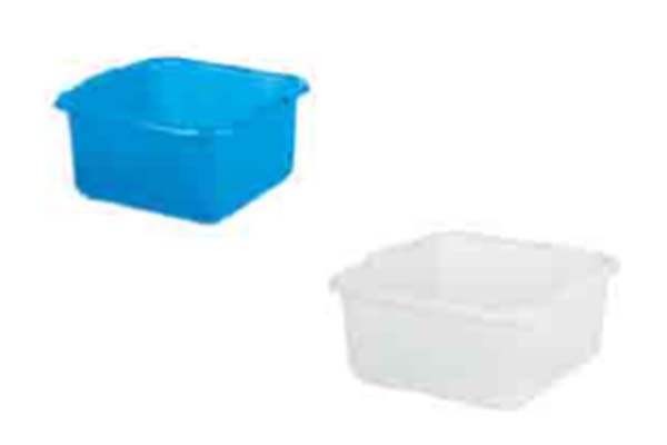 BAGNO QUADRO POLIETILENE 34CM AZZURRO