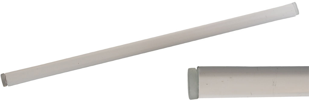 Bris-bris allungabile per tende CM39/60 , MAURER mod. MODAL  - in acciaio bianco - con tappi laterali in gomma antiscivolo e mol