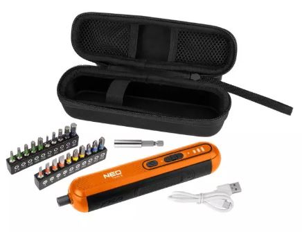 Cacciavite a batteria 4V, Li-Ion, USB-C ART. 04-199 NEO TOOLS